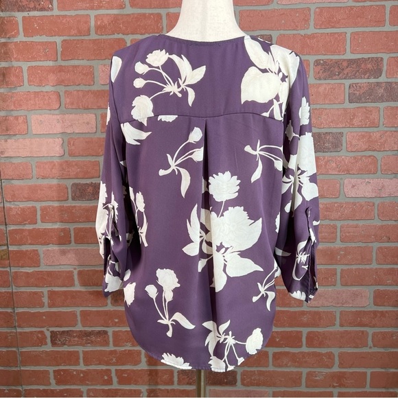 Purple Floral Blouse | West Kei | Small - Petite - Picture 3 of 10